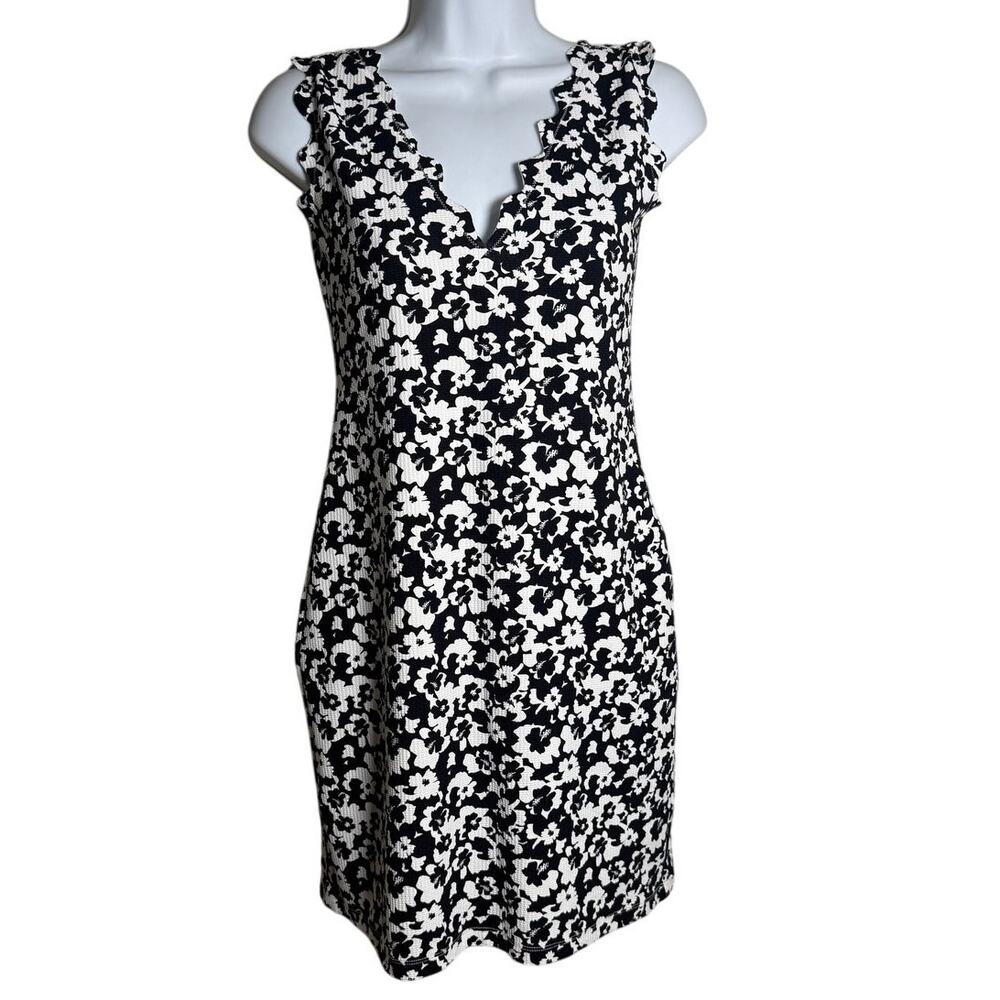 Marysia Resort Black White Floral Dress Women’s Sz. M